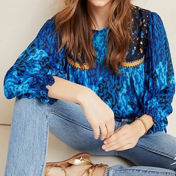 Anthropologie Tops Anthropologie Blnk London Miranda Peasant Blouse